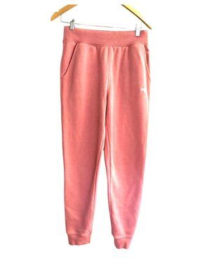 FILA- WOMENS PINK ELASTIC WAIST TAPPER LEG SWEATPANTS SIZE SMALL